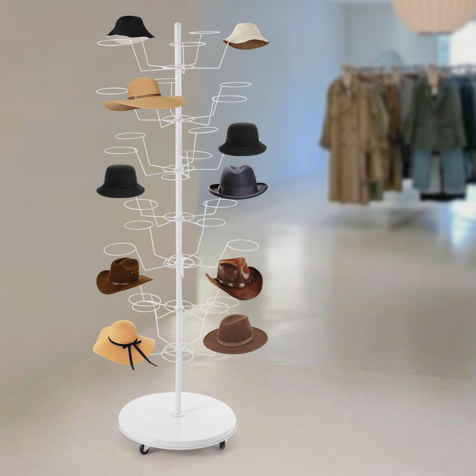 Hat Racks Standing 1 PCS 7 Tiers 20kg/44.09lbs Load-bearing Capacity Hat Rack ...