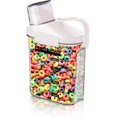 thumbnail image 1 of 1 PCS Airtight Dry Food Container, Clear BPA-Free Plastic Cereal Containers Storage for Kitchen Pantry, Rice Cereal Flour Holder with Pouring Spout Measuring Cup, White, 51fl.oz/1.5L, 1 of 12