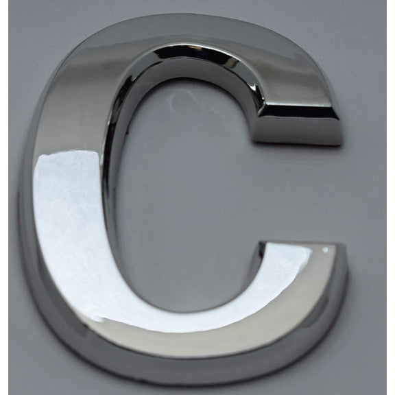 1 PCS - Apartment Number Sign/Mailbox Number Sign, Door Number Sign. Letter C (Silver,3D, Size 2.75 x 1.75, Comes with Double Sided Tape)- The Maple line
