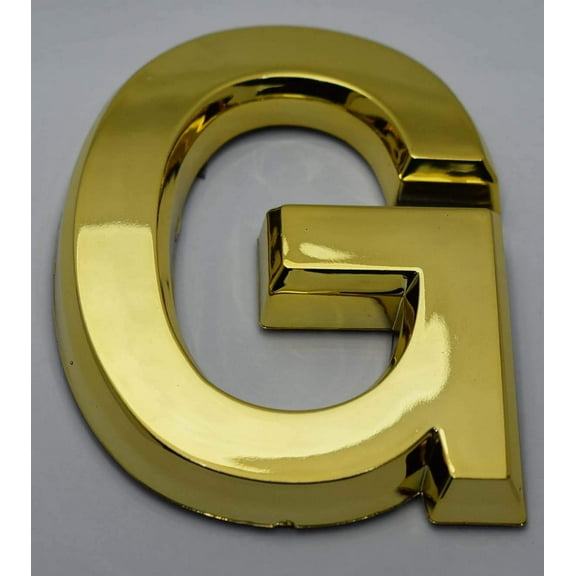 1 PCS - Apartment Number Sign/Mailbox Number Sign, Door Number Sign. Letter G Gold (Gold, 3D, Size 2.75 x 1.75, Comes with Double Sided Tape)- The Maple line(ref-2022-4)