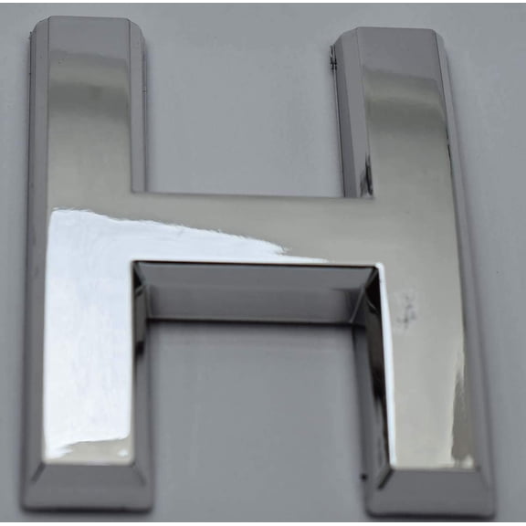 1 PCS - Apartment Number Sign/Mailbox Number Sign, Door Number Sign. Letter H (Silver,3D, Size 2.75 x 1.75, Comes with Double Sided Tape)- The Maple line