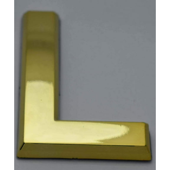 1 PCS - Apartment Number Sign/Mailbox Number Sign, Door Number Sign. Letter L Gold (Gold, 3D, Size 2.75 x 1.75, Comes with Double Sided Tape)- The Maple line