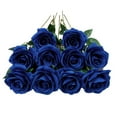 thumbnail image 1 of 1 PCS Artificial Flowers Fake Roses, Realistic Silk Long Stem Red Roses Bouquet for Wedding Centerpiece Home Decor Party & Birthday Decoration,Blue, 1 of 9