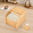 thumbnail image 1 of 1 PCS  Bamboo Rice Storage Container, Rice Storage Container, Rice Storage Container with Lid, 1 of 11