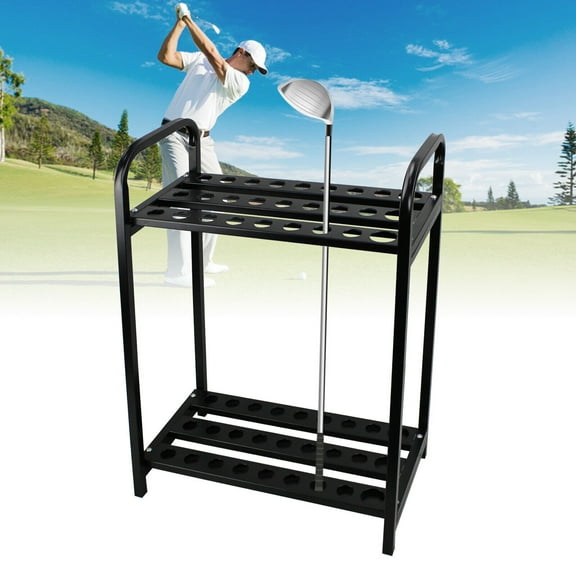 1 PCS Black Golf Club Display Holder, 27-Hole Golf Clubs Rack Holder, 55*30*80cm/21.65*11.81*31.49in Golf Club Stand