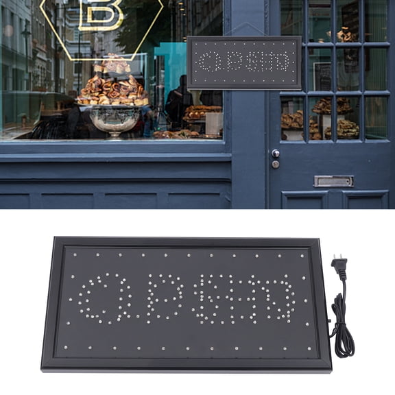 1 PCS Black Open Closed Led Sign, LED Sign Board, Business Sign