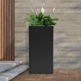 thumbnail image 1 of 1 PCS Black Rectangular 36*36*76cm/14*14*30in Modern Black Rectangular Large Flowerpot Tall Metal Outdoor/Indoor Planter Box, 1 of 13