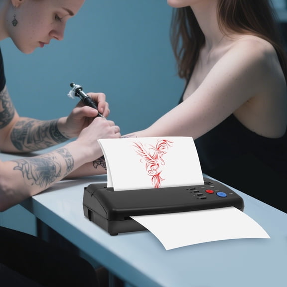 1 PCS Black Tattoo Stencil Transfer Copier Printer Tattoo Transfer Machine, 28*16.5*7cm/11.02*6.49*2.75in