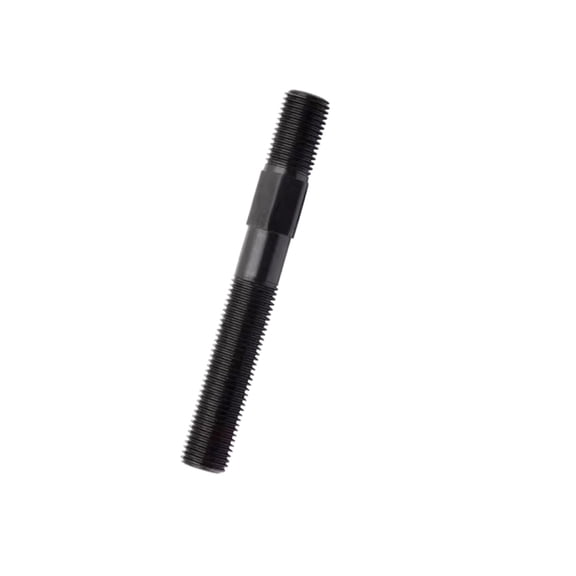 (1 PCS) Black carbon steel middle hexagonal Double -headed thread pole M18x150mm.