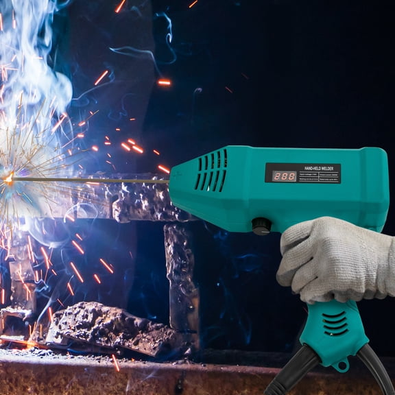 1 PCS Blue Handheld Welding Machine, Portable Digital Welder Gun, Portable Welding Machine, Input Voltage: 110V, Output Power: 3000W