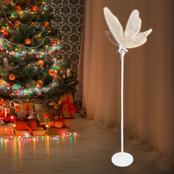 1 PCS Butterfly Floor Lamp, LED Ambient Light, Wedding Decoration Light, Product Overall Size: 60*146-178cm/23.6*57.5-70.1in