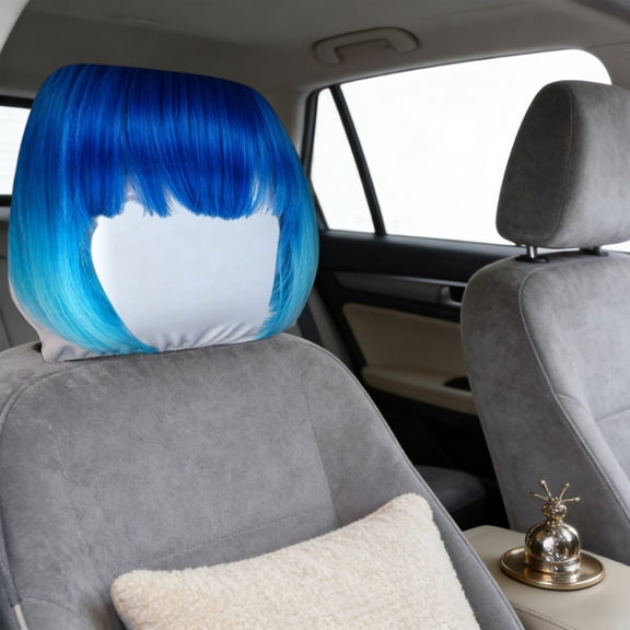 1 PCS Car Headrest Covers Soft Breathable Head Rest Cover Protector,Teddy Bear Headrest Covers For Cars Seat,Universal Interior Car Accessories,Suitable For Trucks SUV And Daily Driving