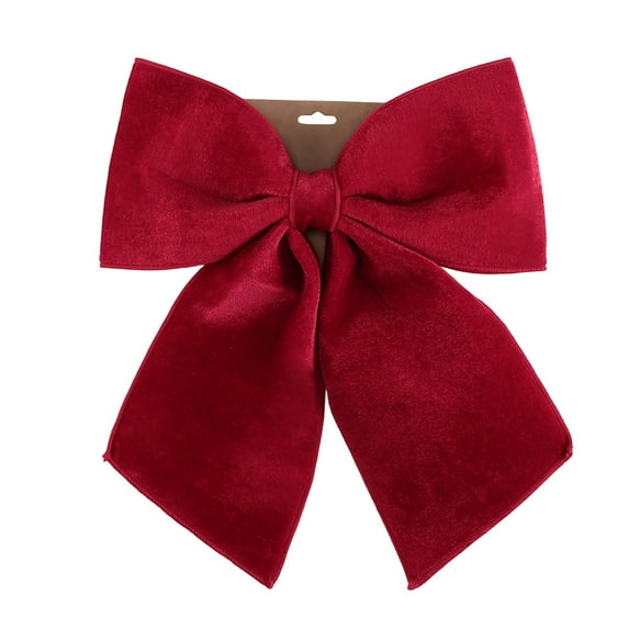 1 PCS Christmas Red Velvet Bows, 10.24" Long by 7.87" Height Decorative Christmas Bows for Wreath Garland Tree Decor, Indoor Outdoor Holiday Decorations