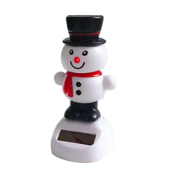 1 PCS Christmas Solar Powered Dancing Toys for Car Dashboard, Snowman Santa Tree Deer Novelty Happy Christmas Decorations, Car Swinging Dancing Toy