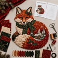 thumbnail image 1 of 1 PCS Christmas Woodland Wildlife DIY Patchwork Kit, 2026 New Beginner Friendly Layered Fabric Craft Set, Complete Pre-Cut Supplies,Christmas Home Decor, Unique Holiday Gift(Christmas Fox), 1 of 6