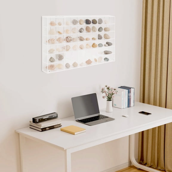 1 PCS Clear Rock Display Case, Acrylic Collection Box, Stones Storage Display Case, Maximum Load-bearing Capacity: 15kg/33.07lbs, 55.9*5.6*32.6cm/22*2.2*12.83in