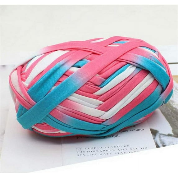 1 PCS Colorful T-Shirt Yarn Knitting Yarn Fabric Crochet Cloth for DIY Knitted Fabric Art
