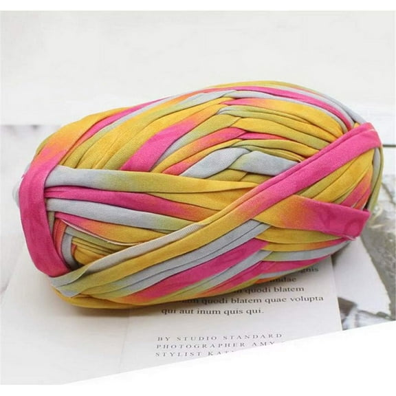1 PCS Colorful T-Shirt Yarn Knitting Yarn Fabric Crochet Cloth for DIY Knitted Fabric Art