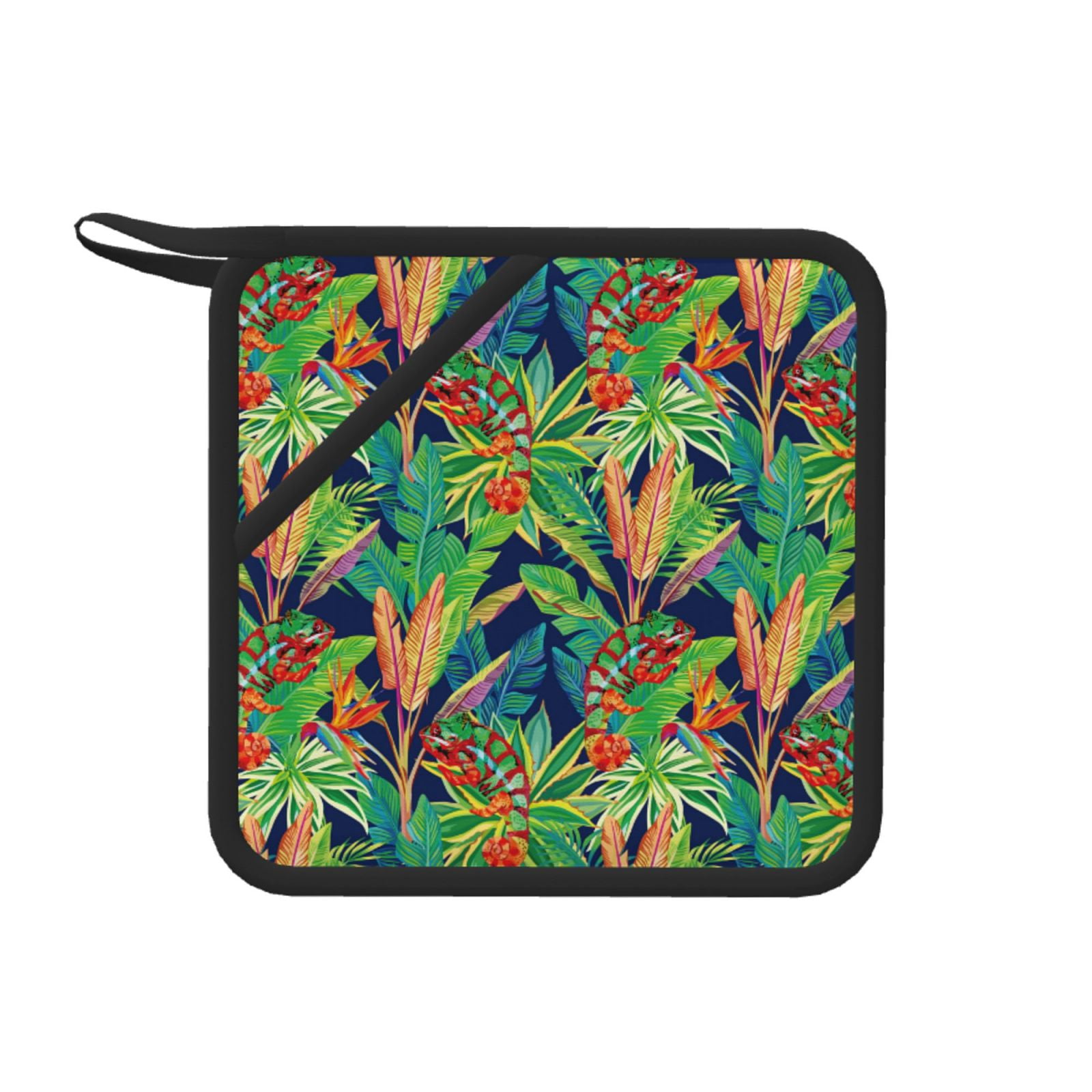 1 PCS Cute Lizard Chameleon Banana Leaf Pot Holders for Kitchen Heat