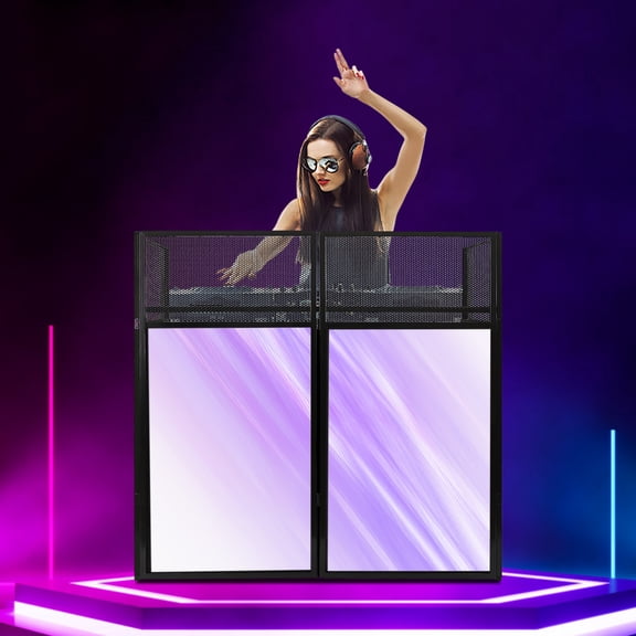 1 PCS DJ Display Stand, DJ Event Booth Facade, Portable DJ Facade Booth Table, DJ Controller Stand