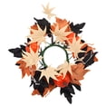 thumbnail image 1 of 1 PCS Fall Halloween Wreath,Candle Rings Wreath,Mini Wreath Pillar Candle Holder, Table Centerpiece Cabinets Wreath,for Thanksgiving Farmhouse Autumn Party Home Window Indoor Decoration, 1 of 3