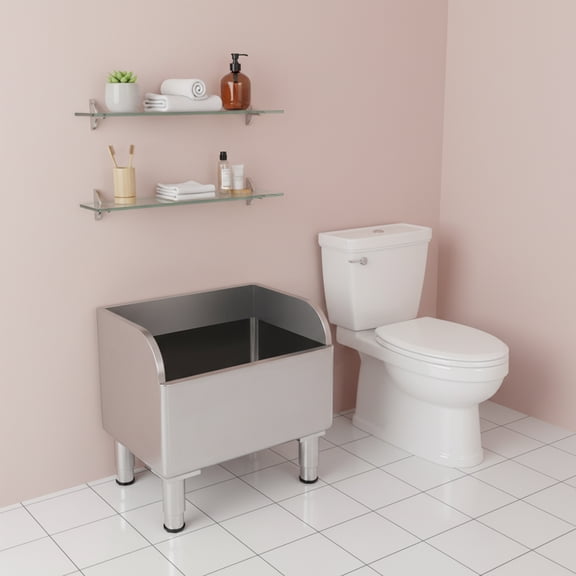 1 PCS Floor Mop Sink, Stainless Steel Mop Sink, Floor Mop Sink with Drainage for both commercial and residential purposes, laundry rooms, garages, cafeterias, cafes, restaurants, schools