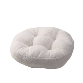 1 PCS Fluffy Sherpa Fleece Chair Cushion Soft Round Seat Cushion Chair Pad for Kitchen, Dining Room, Office, Tatami 18"x18"x4.7"