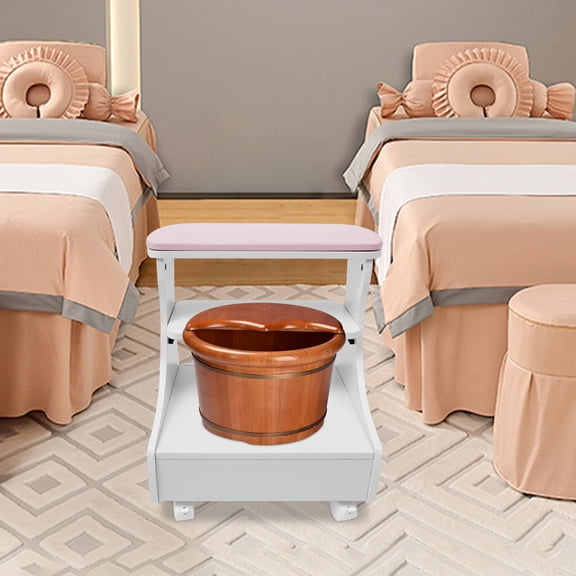 1 PCS Foot Rest Pedicure Manicure Funiture, Trolley for Foot Bath, Footbath Stool with Wheels, Maximum Load Capacity: 20kg/ 44.09 lbs