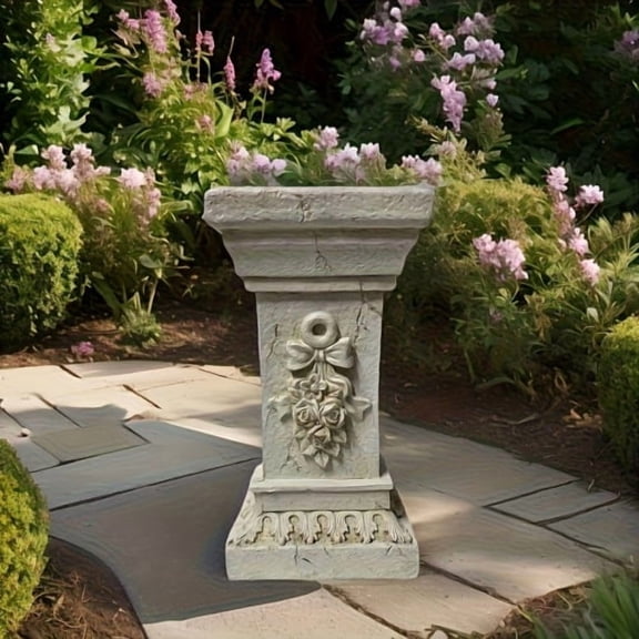 1 PCS Garden Decorative Column, 12"Retro Elegant White Ancient Greek Style Roman Column, Suitable for Garden Decoration, Suitable for Weddings And Dining Tables, Multifunctional Indoor/outdoor Use