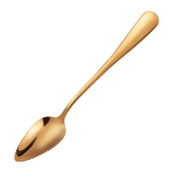 1 PCS Grapefruit Spoons,Stainless Steel Grapefruit Spoon Utensil Set,Serrated Edge and Thick Gauge Handle,Kitchen Tool with Non-stick Plating for Dessert,Apple,Citrus Fruit,1.14''x6.49''(Rose Gold)