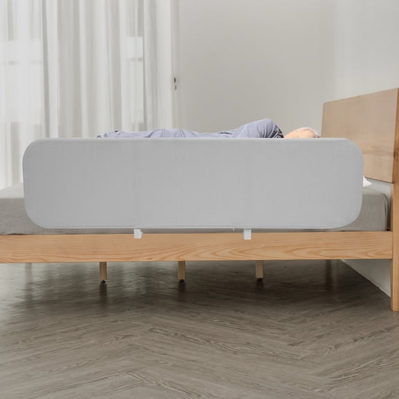 1 PCS Gray Rail Guard, Bed Rails, Foldable Bed Rail Guard, Adjustable Height Range: Within 30cm/11.81 in
