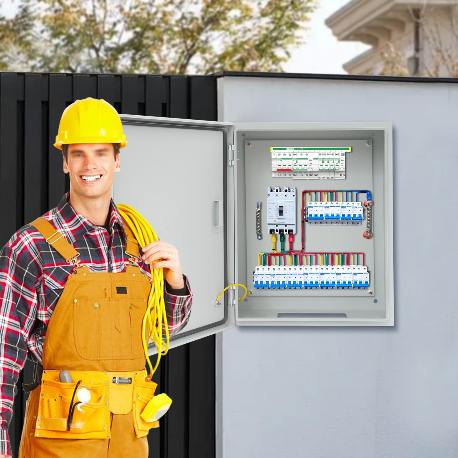 1 PCS Grey  40*20*50cm/15.75*7.87*19.69in Outdoor Electrical Box, Electrical Box, Lockable Outdoor Electrical Box