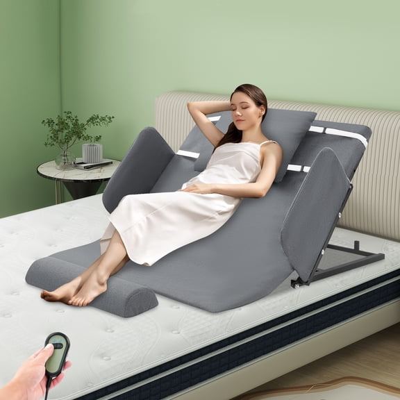 1 PCS Grey Electric Lifting Adjustable Bed Back Rest, Electric Lift Backrest Bed, Electric Auxiliary Backrest, 110V