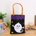 thumbnail image 1 of 1 PCS Halloween Non-Woven Bags with Handle，Large Size Reusable Halloween Trick or Treat Tote Bags Candy Bag Grocery Shopping Bags for Halloween Party Favors Supplies，8.5"×10.4", 1 of 5