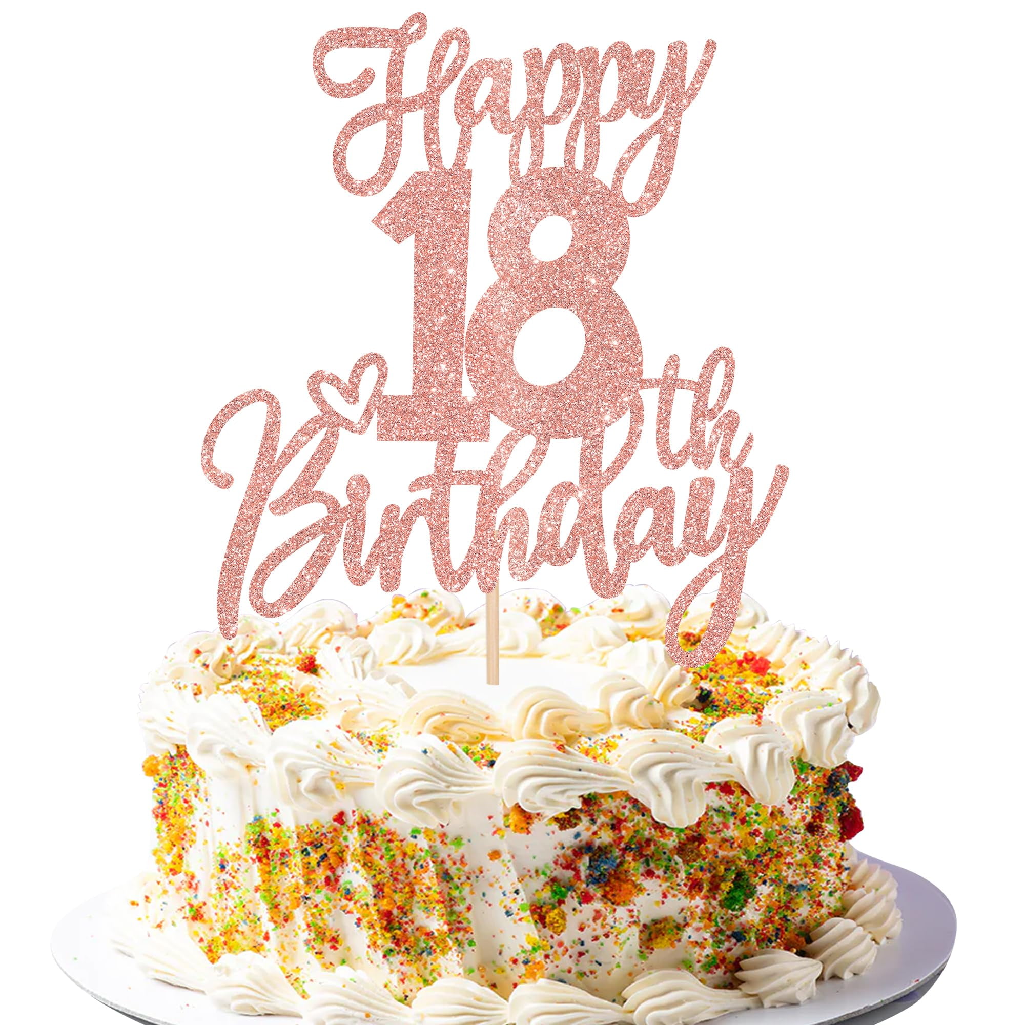 1 PCS Happy 18th Birthday Cake AFN1Topper Glitter Cheers to 18 Years ...