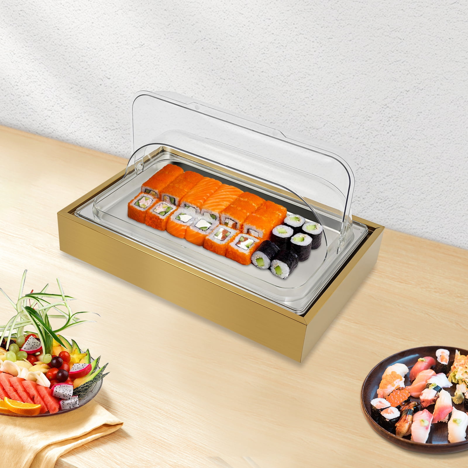 1 PCS Ice Food Serving Display Tray, Buffet Cold Serving Display Tray ...