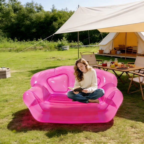 1 PCS Inflatable Sofa, Portable Inflatable Couch, Inflatable Double Person Sofa, Overall Load-capacity: 180-200kg/396.83-440.92lbs