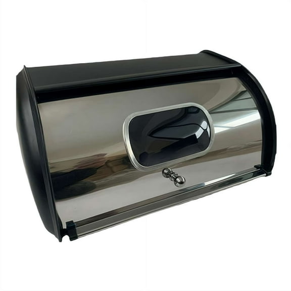 1 PCS Iron Bread Box, Food Storage Bin with Window, Bread Storage Container for Bread, Cake Tableware, Condiment Bottles