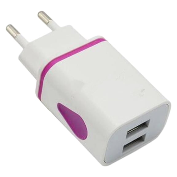 1 PCS LED Light Charger,Heavy-Duty USB Wall Charger,Portable Mobile Phone Fast Charger,USB Plug Home Travel Power AC Adapter Charging Block for Phone,Samsung Smartphones,Shave (EU Plug Purple)