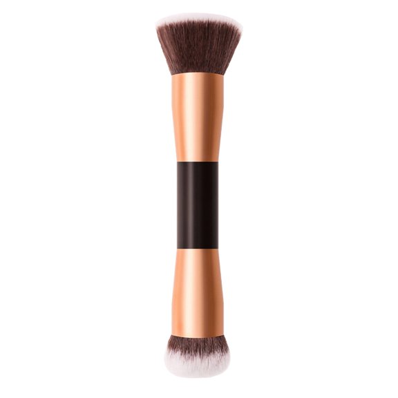 1 PCS Makeup Brush Foundation Powder Buffer Wooden Handle Double Head Portable for Blusher Eye Shadow Cosmetics