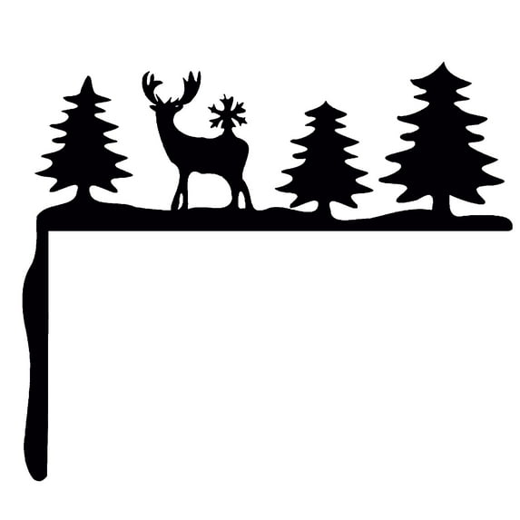 1 PCS Metal Christmas Door Frame Sign Decoration, Nativity Scene Door Topper with Jesus Santa Christmas Tree Presents Reindeer Sleigh Ride for Home Door Corner Decor