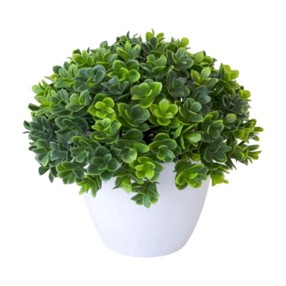 1 PCS Mini Artificial Potted Plants, 5 Inch Small Faux Greenery for Table Desk Decor, Indoor Office Home Kitchen Bathroom Shelf Farmhouse Spring Decorations