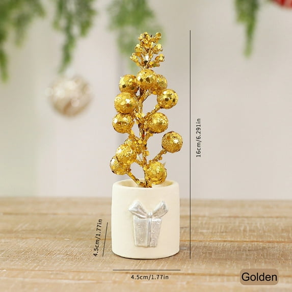 1 PCS Mini Christmas Tree,Miniature Pine Christmas Tree with Base,for Miniature Scenes, Christmas Crafting