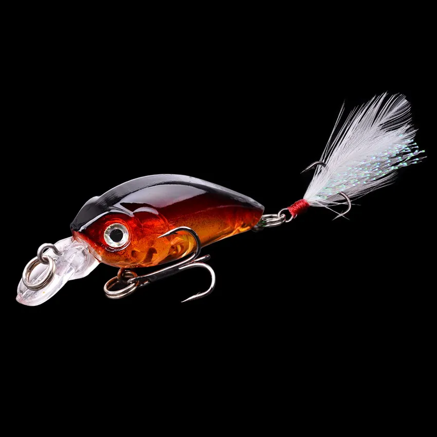 1 PCS Minnow Fishing Lure 45mm 3.8g Crankbait Hard Bait