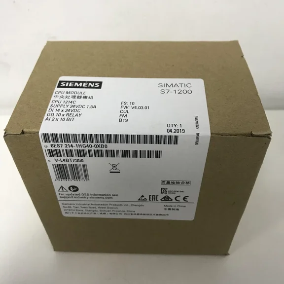 1 PCS New 6ES7 214-1HG40-0XB0 Siemens PLC CPU Unit 6ES7214-1HG40-0XB0 In US