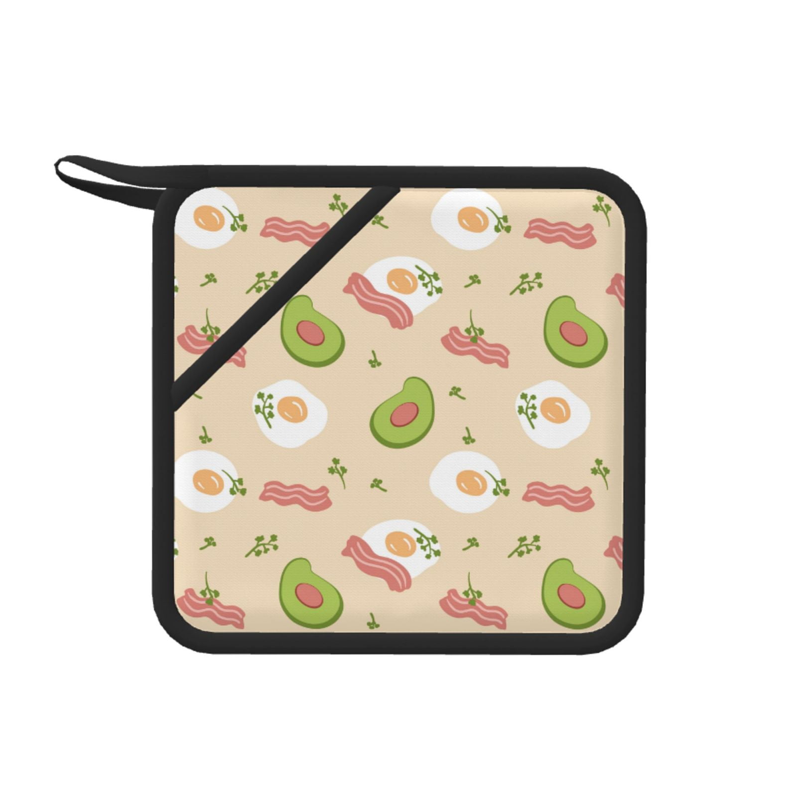 1 PCS Pot Holders for Kitchen Cute Green Avocado Eggs Non Slip Pot