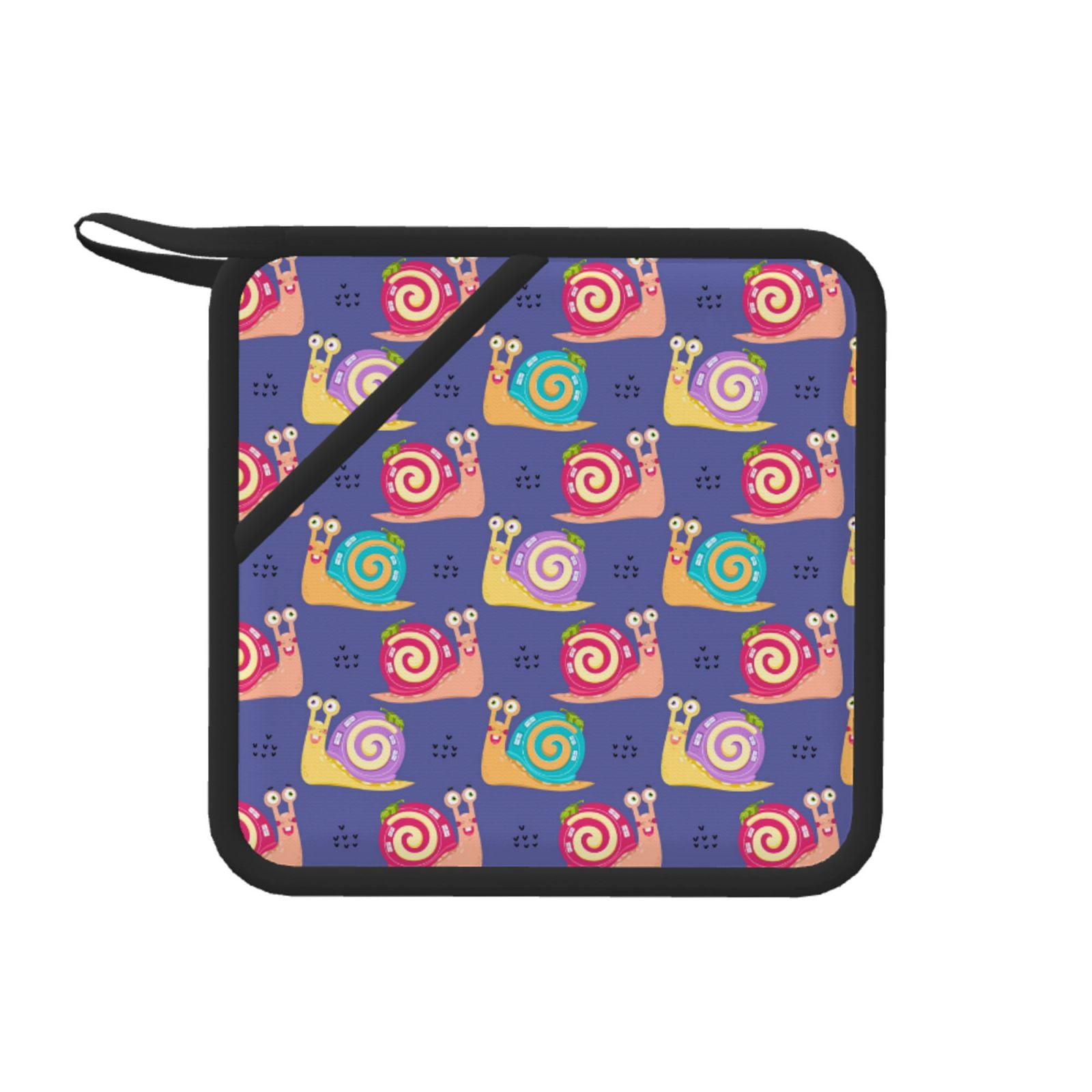 1 PCS Pot Holders for Kitchen Funny Colorful Snails Heat Resistant