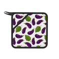 thumbnail image 1 of 1 PCS Pot Holders for Kitchen - Heat Resistant Silicone Pot Holders with Hanging Loop, Eggplant Pattern leaf Non Slip Oven Hot Pads, Potholders for Decor Baking Cooking Kitchen, 1 of 6
