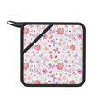 thumbnail image 1 of 1 PCS Pot Holders for Kitchen - Heat Resistant Silicone Pot Holders with Hanging Loop, Pink purple floral Non Slip Oven Hot Pads, Potholders for Decor Baking Cooking Kitchen, 1 of 6