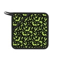 thumbnail image 1 of 1 PCS Pot Holders for Kitchen - Heat Resistant Silicone Pot Holders with Hanging Loop, green bats Halloween black cool Non Slip Oven Hot Pads, Potholders for Decor Baking Cooking Kitchen, 1 of 6